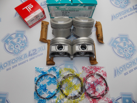 Поршни + кольца к-кт 4шт ремонт +0,50 TOYOTA 4E-FE II 96-