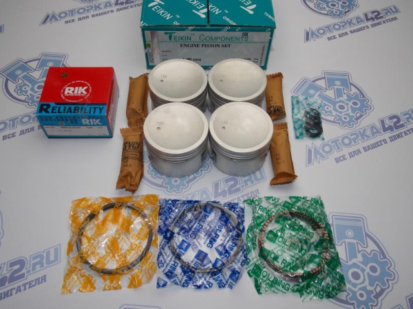 Поршни + кольца 4шт ремонт +1,00 NISSAN GA15DE