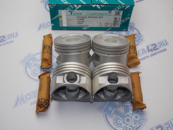 Поршни + кольца к-кт 4шт стандарт HYUNDAI G4JS, G6BV