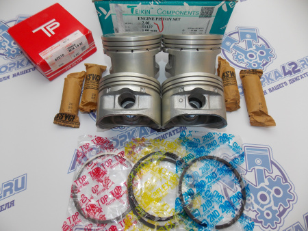 Поршни + кольца 4шт ремонт +1,00 HYUNDAI G4GC, G4JP