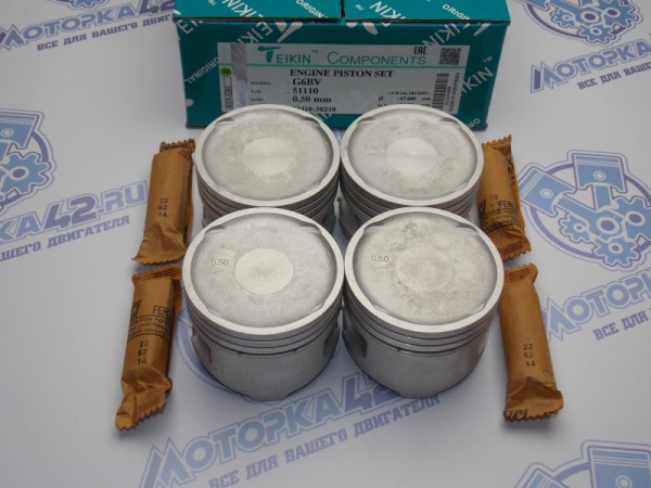 Поршни TEIKIN к-кт 4шт ремонт +0,50 HYUNDAI G4JS,G6BV