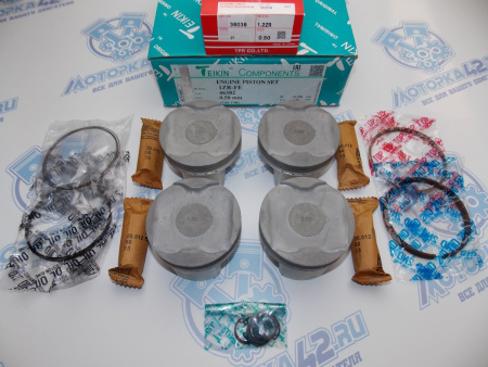 Поршни + кольца к-кт 4шт ремонт +0,50 TOYOTA 1ZR-FE