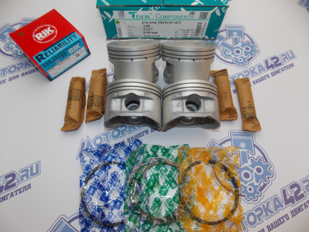 Поршни + кольца к-кт 4шт ремонт +0,50 HYUNDAI G4GC