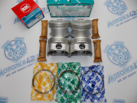 Поршни + кольца к-кт 4шт ремонт +0,50 TOYOTA 5A-FE