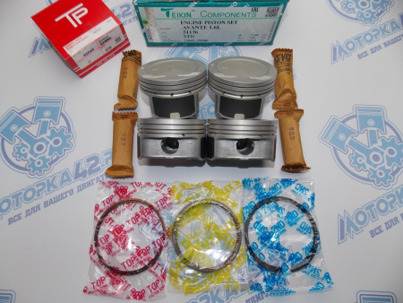 Поршни + кольца к-кт 4шт стандарт HYUNDAI G4FC '06-