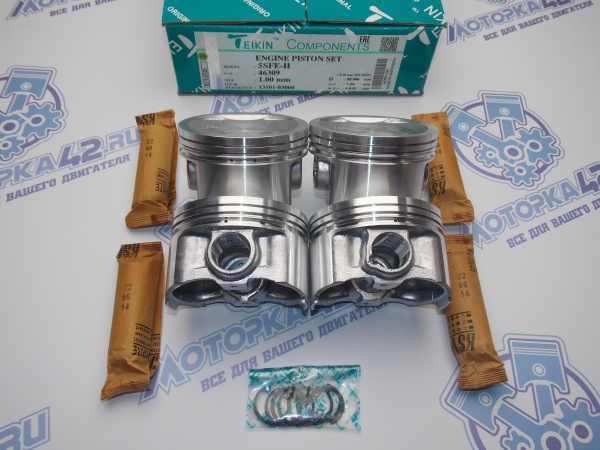 Поршни TEIKIN к-кт 4шт ремонт +1,00 TOYOTA 5S-FE