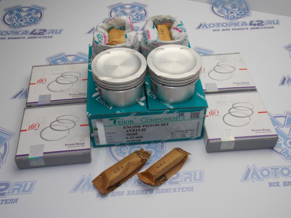 Поршни + кольца к-кт 4шт ремонт +0,25 GM F16D3