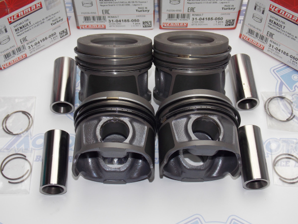 Поршни к-кт 4шт ремонт +0,50 RENAULT K9K 774 / 782 / 808 / 836 / 884 / 892