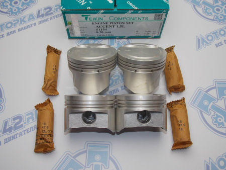 Поршни TEIKIN к-кт 4шт ремонт +0,50 HYUNDAI G4EC