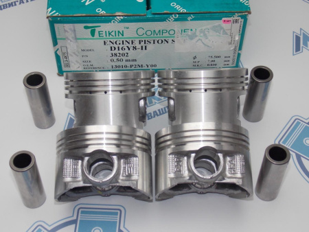 Поршни TEIKIN к-кт 4шт ремонт +0,50 HONDA D16Y8-II