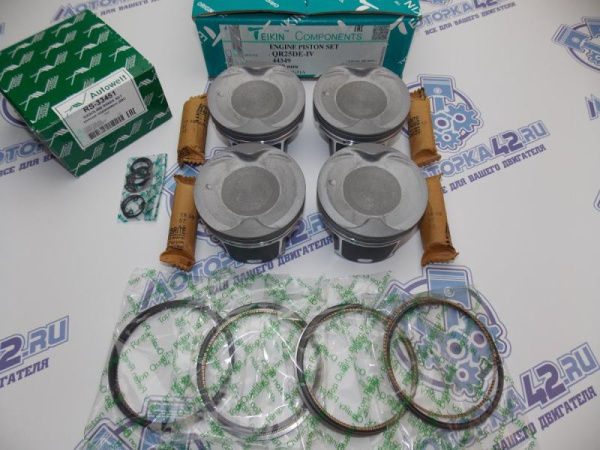 Поршни + кольца к-кт 4шт ремонт +0,50 NISSAN QR25DE '08-