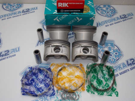 Поршни + кольца 4шт ремонт +0,50 NISSAN QG18DE
