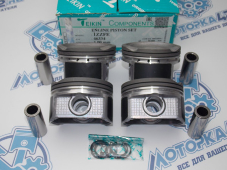 Поршни TEIKIN к-кт 4шт ремонт +1,00 TOYOTA 1ZZ-FE