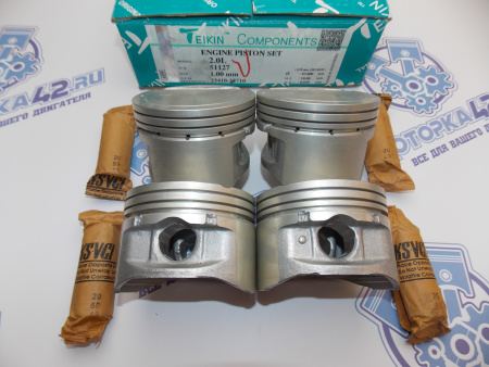 Поршни TEIKIN к-кт 4шт ремонт +1,00 HYUNDAI G4GC, G4JP