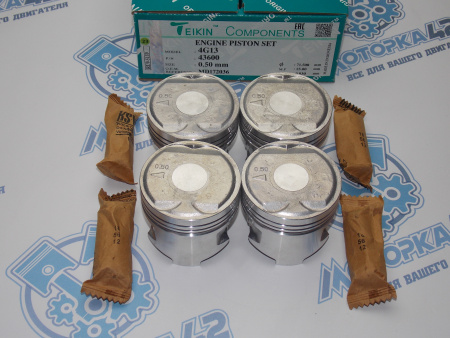 Поршни + кольца к-кт 4шт ремонт +0,50 MMC 4G13 12v
