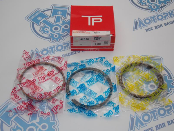 Кольца поршневые TPR ремонт +1,00 HYUNDAI G4ED