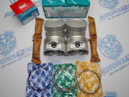 Поршни + кольца к-кт 4шт ремонт +0,50 GM A15DMS, A15SMS