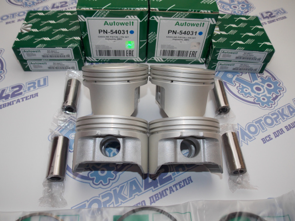 Поршни + кольца 4шт ремонт +0,50 FORD 1.4 16V FХDA, ASDB