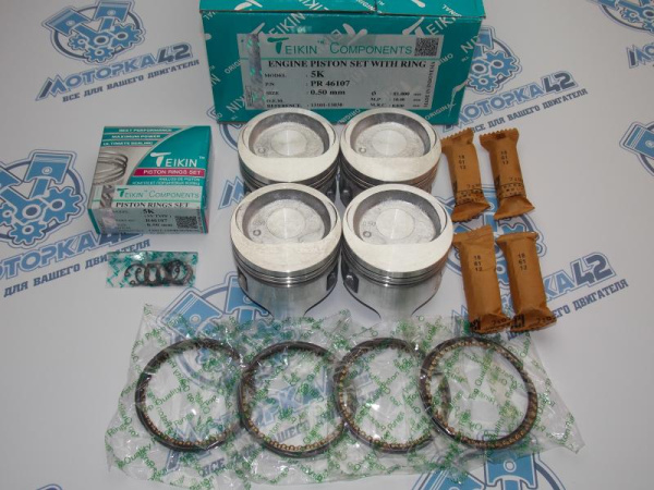 Поршни + кольца TEIKIN ремонт +0,50 TOYOTA 5K
