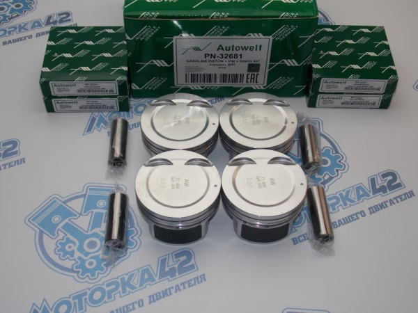 Поршни + кольца AW к-кт 4шт ремонт +0,50 HYUNDAI G4FC '06-