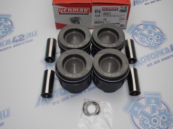 Поршни к-кт 4шт ремонт +0,50 RENAULT K9K 732 / 764 / 780 / 804 / 806 Euro4