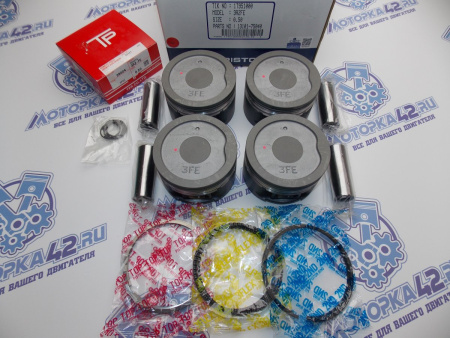 Поршни TIK + кольца 4шт ремонт +0,50 TOYOTA 3RZ-FE