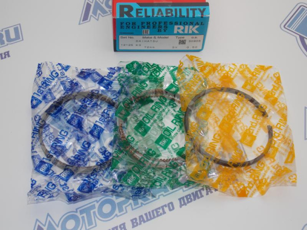 Кольца поршневые RIK ремонт +0,50 DAIHATSU K3-VE