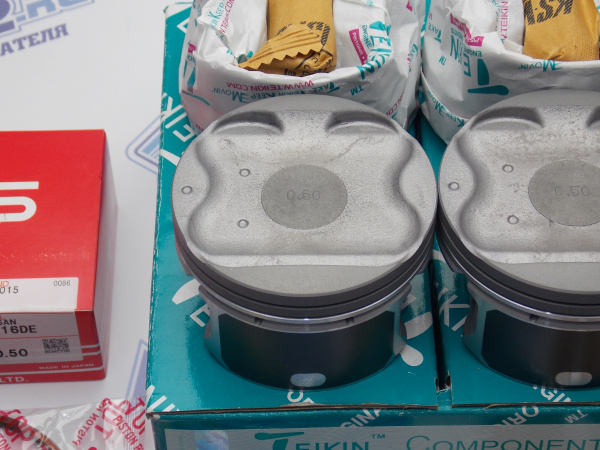 Поршни + кольца 4шт ремонт +0,50 HR16DE H4M