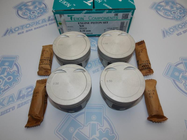 Поршни TEIKIN к-кт 4шт ремонт +0,50 HYUNDAI G4ED-G