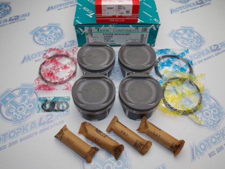 Поршни и кольца 4шт ремонт +1,00 TOYOTA 2AZ-FE '01-