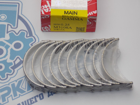 Вкладыши коренные TAIHO ремонт +0,25 Hyundai / Kia G4F*