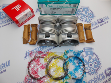 Поршни + кольца 4шт ремонт +0,50 GM G15MF, G15SF