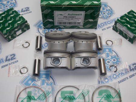 Поршни + кольца AW к-кт 4шт ремонт +0,50 TOYOTA 1ZZ-FE