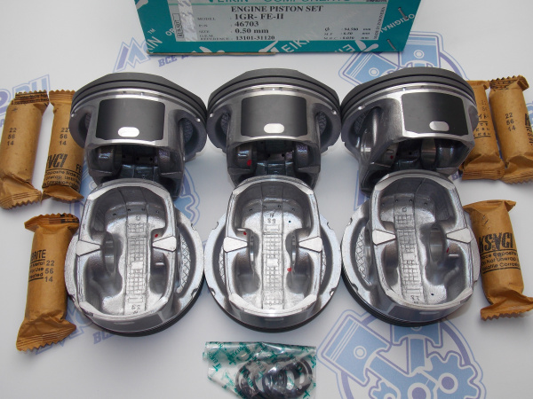 Поршни TEIKIN к-кт 6шт ремонт +0,50 TOYOTA 1GR-FE II