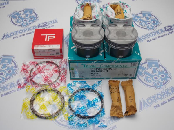 Поршни + кольца 4шт ремонт +0,50 HR16DE H4M