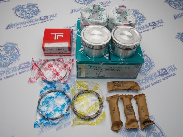 Поршни + кольца к-кт 4шт ремонт +0,25 Mitsubishi 4G18
