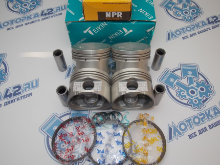 Поршни + кольца 4шт ремонт +0,50 NISSAN QG15DE 