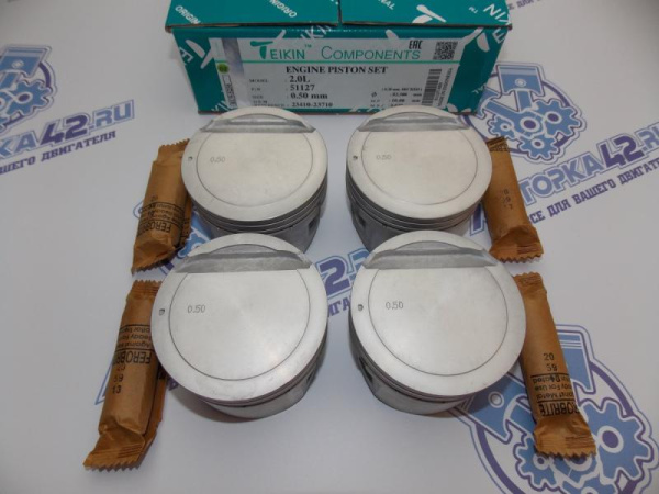Поршни TEIKIN к-кт 4шт ремонт +0,50 HYUNDAI G4GC
