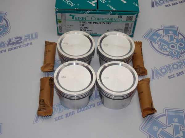 Поршни TEIKIN к-кт 4шт ремонт +0,50 KIA A5D