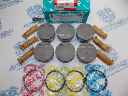 Поршни + кольца к-кт 6шт ремонт +0,50 TOYOTA 1MZ-FE, 2MZ-FE