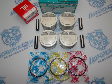 Поршни + кольца к-кт 4шт ремонт +0,50 TOYOTA 5E-FE