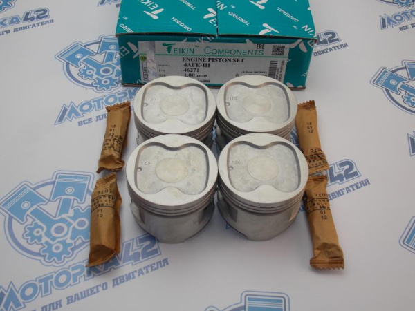 Поршни TEIKIN к-кт 4шт ремонт +1,00 TOYOTA 4A-F