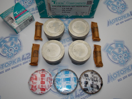 Поршни + кольца TEIKIN к-кт 4шт ремонт +0,50 FORD Focus 100л.с.