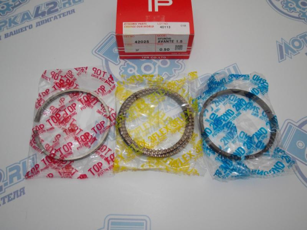 Кольца поршневые TPR ремонт +0,50 HYUNDAI G4EC