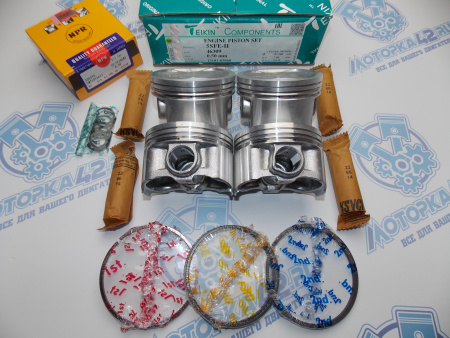Поршни + кольца к-кт 4шт ремонт +0,50 TOYOTA 5S-FE