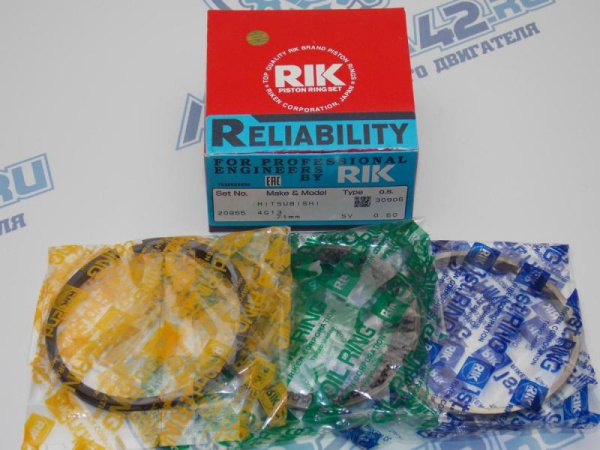Кольца поршневые RIK ремонт +0,50 MMC 4G13