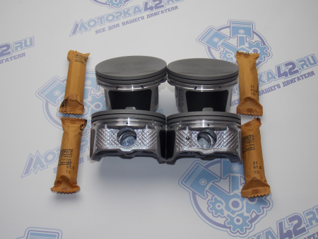 Поршни + кольца к-кт 4шт ремонт +0,25 FORD 2.0 