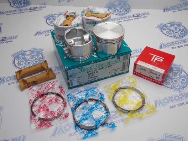 Поршни + кольца 4шт ремонт +0,50 S6D Kia Spectra