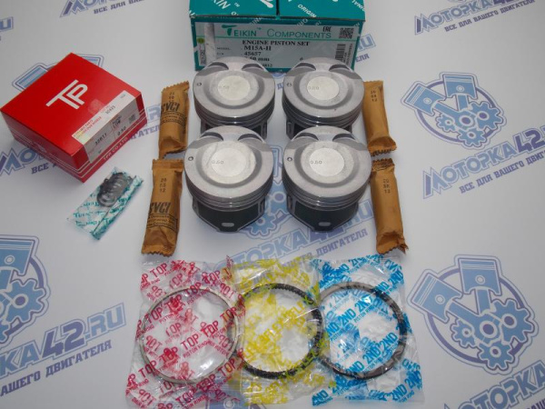 Поршни + кольца 4шт ремонт +0,50 SUZUKI M15A