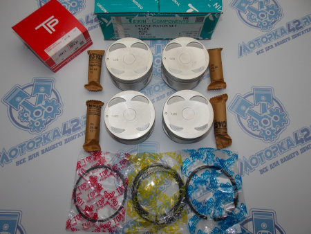 Поршни + кольца к-кт 4шт ремонт +1,00 TOYOTA 4A-FE II